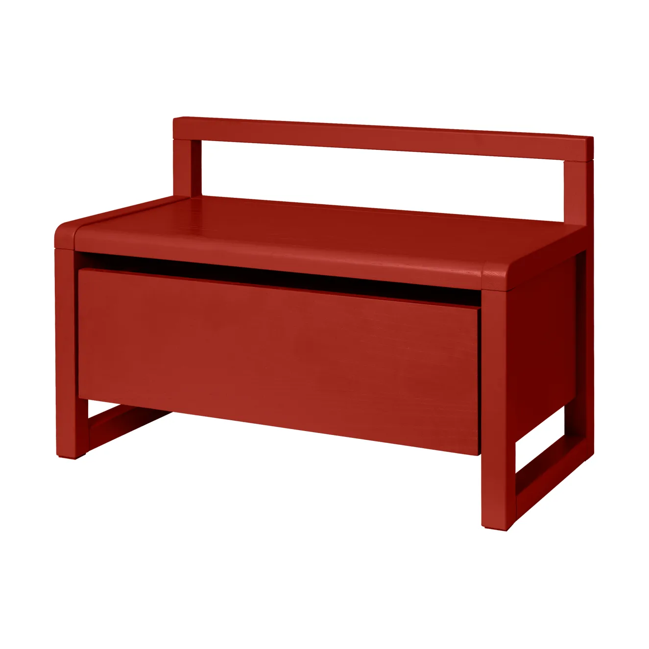 Panca contenitore Little architect, Poppy Red, 60x30x41,2 cm Ferm Living