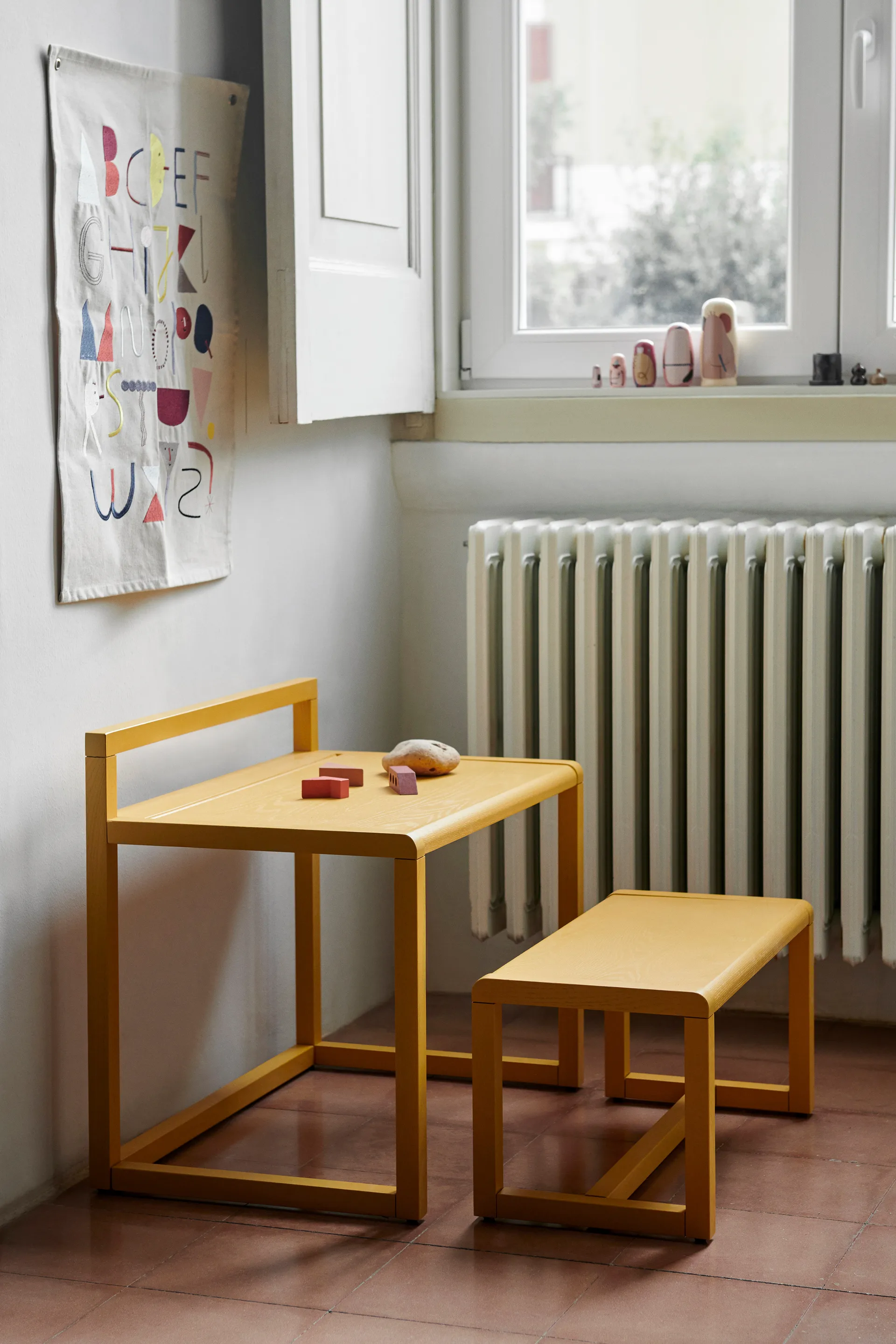 Panca Little Architect , Giallo Ferm Living
