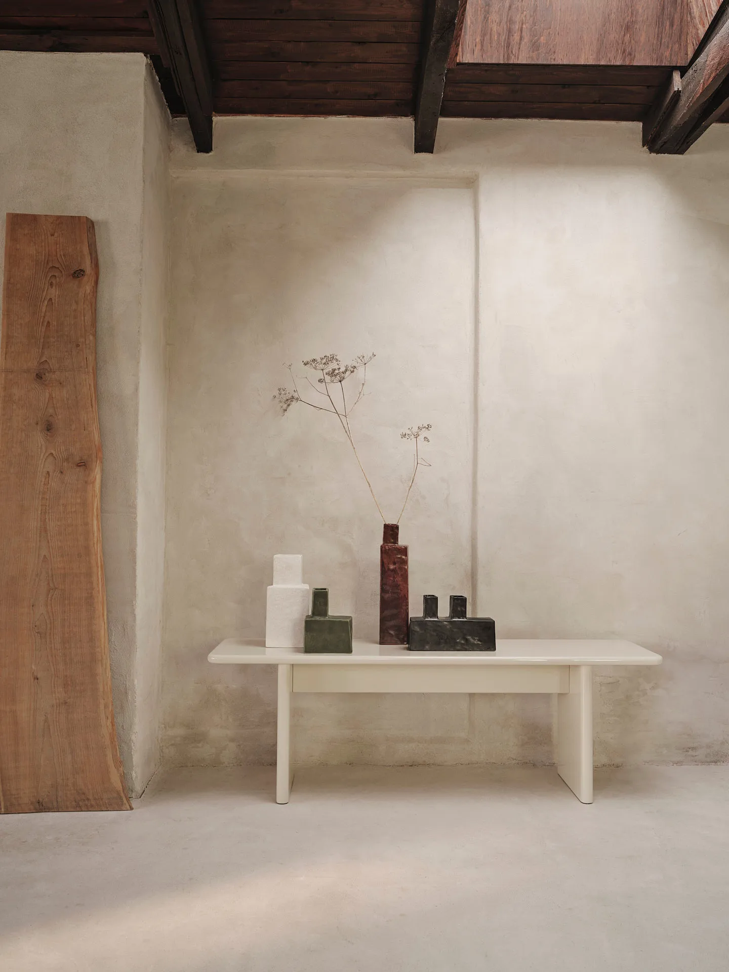 Panchina Rink 140 cm, Eggshell Ferm Living