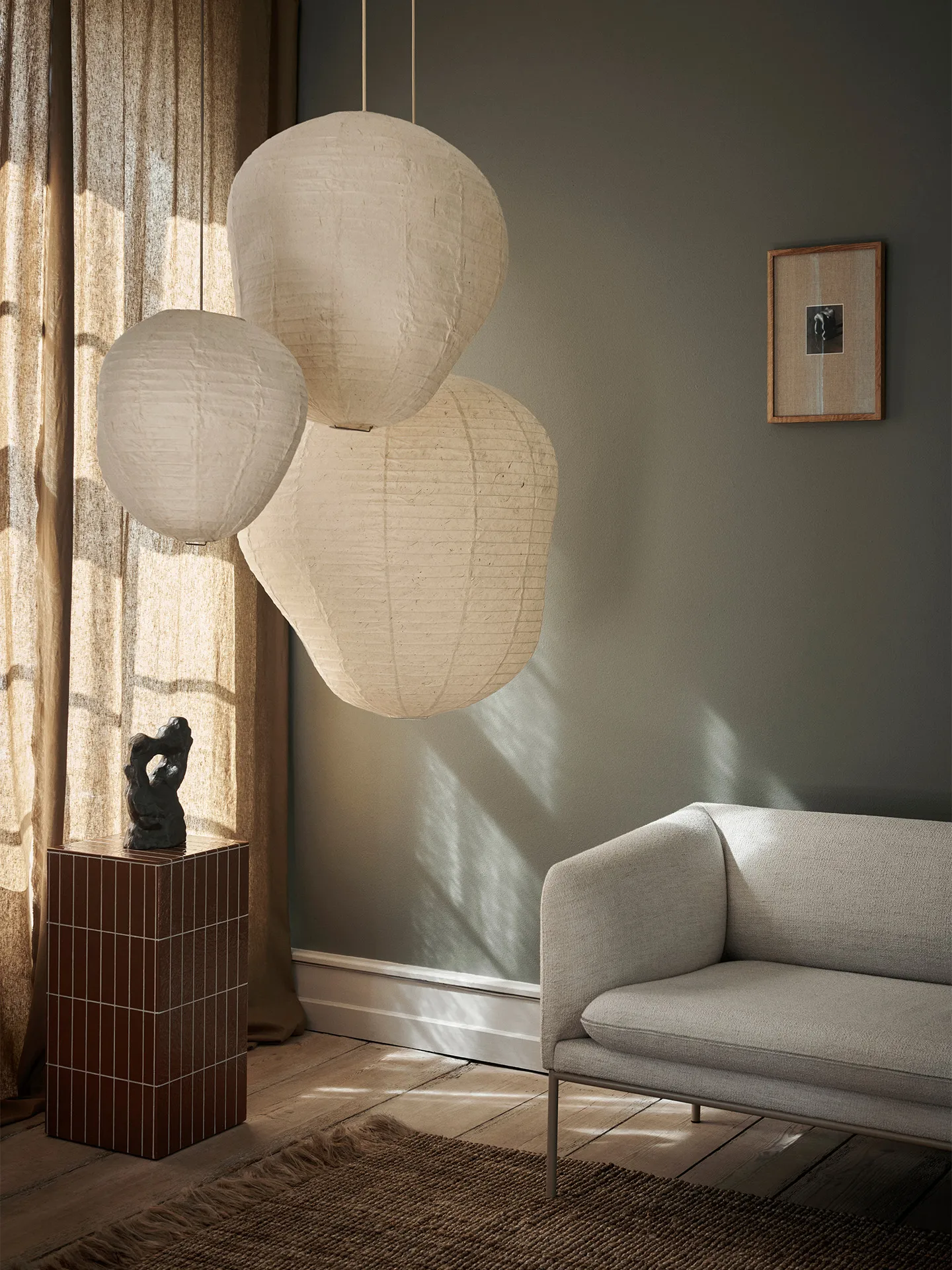 Paralume Kurbis, 40 cm, Naturale Ferm Living