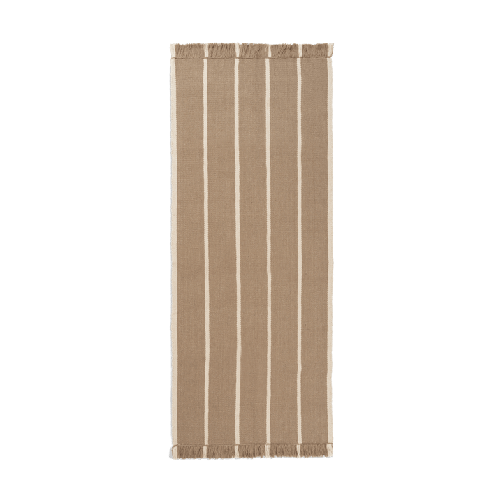 Passatoia Calm kelim - Dark Sand, Off-white, 80x200 cm - Ferm LIVING