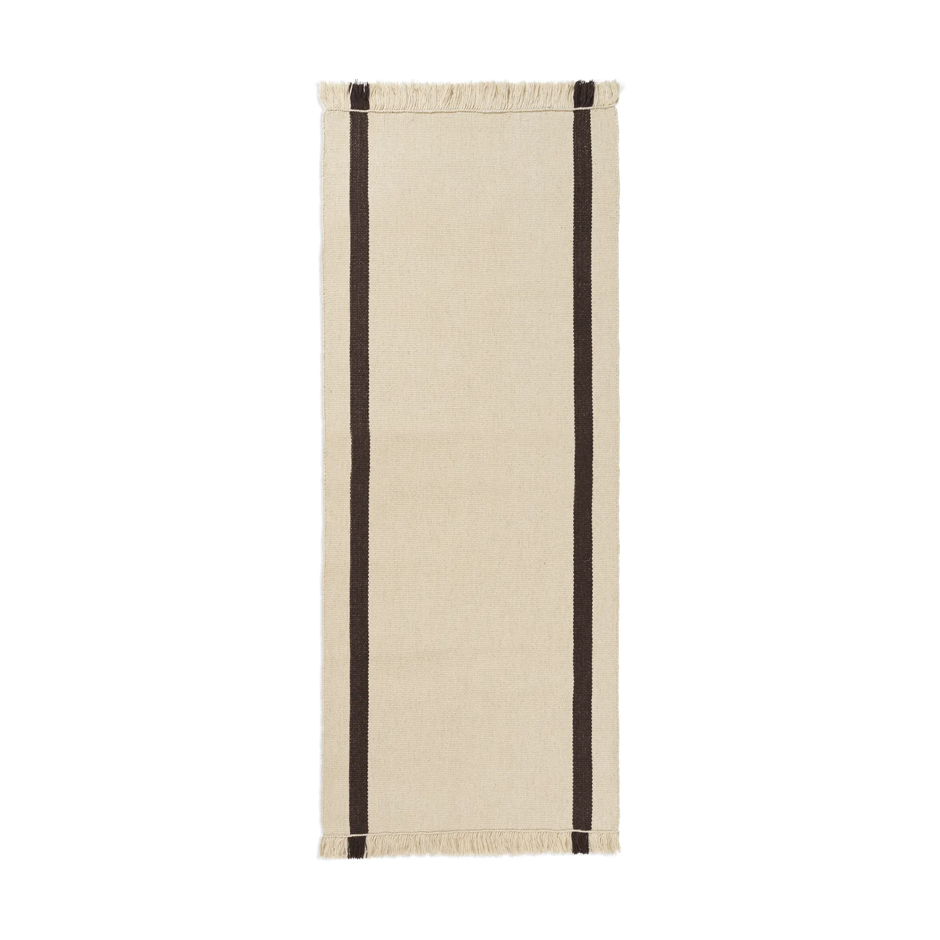 Passatoia Calm kelim, Off-white, Coffee, 80x200 cm Ferm Living