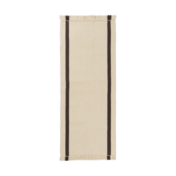 Passatoia Calm kelim - Off-white, Coffee, 80x200 cm - Ferm Living