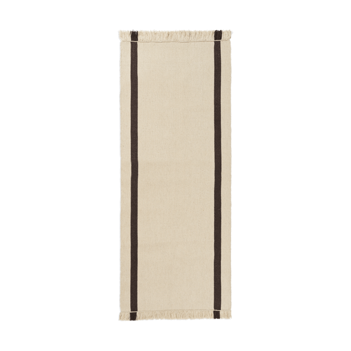 Passatoia Calm kelim - Off-white, Coffee, 80x200 cm - Ferm LIVING