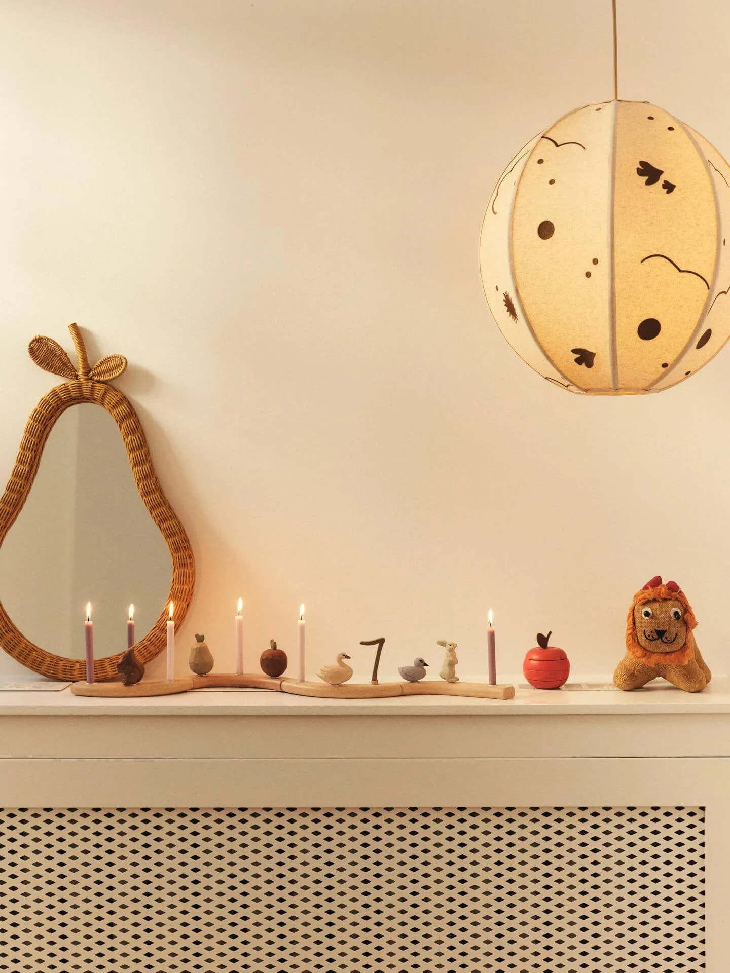 Pear intrecciato specchio, Naturale Ferm Living