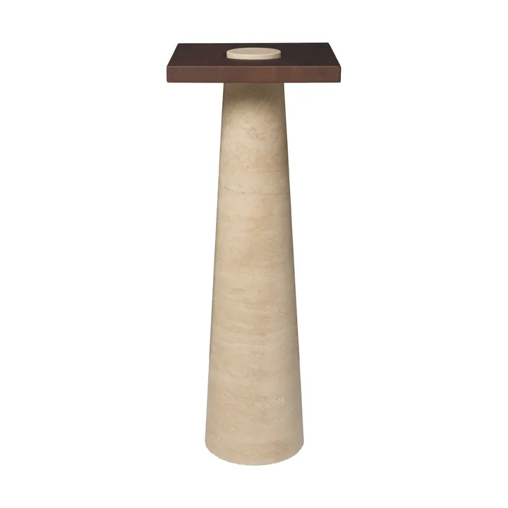 Pedestal Grova - Travertino, 30x30x80 cm - Ferm Living