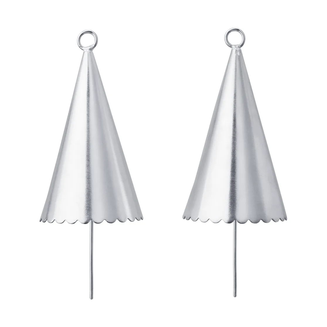 Pendenti decorativi a campana Cone 2 pezzi, Argento Ferm Living