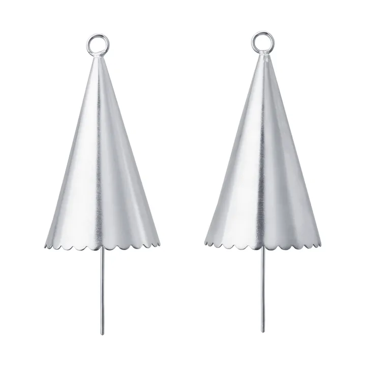 Pendenti decorativi a campana Cone 2 pezzi - Argento - Ferm Living