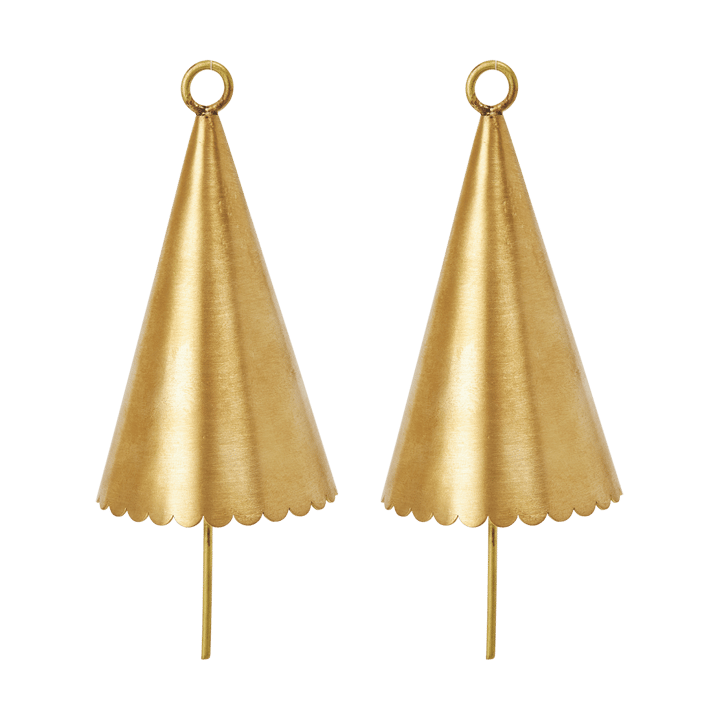 Pendenti decorativi a campana Cone 2 pezzi - Ottone - Ferm Living
