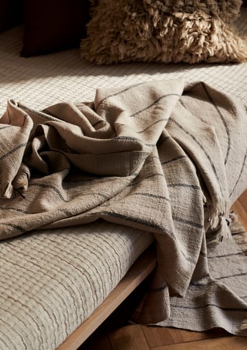 Plaid di lana Calm 120x180 cm - Camel/Nero - Ferm Living