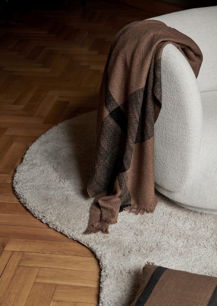 Plaid di lana Dry 120x180 cm, Sugar Kelp/Black Ferm Living