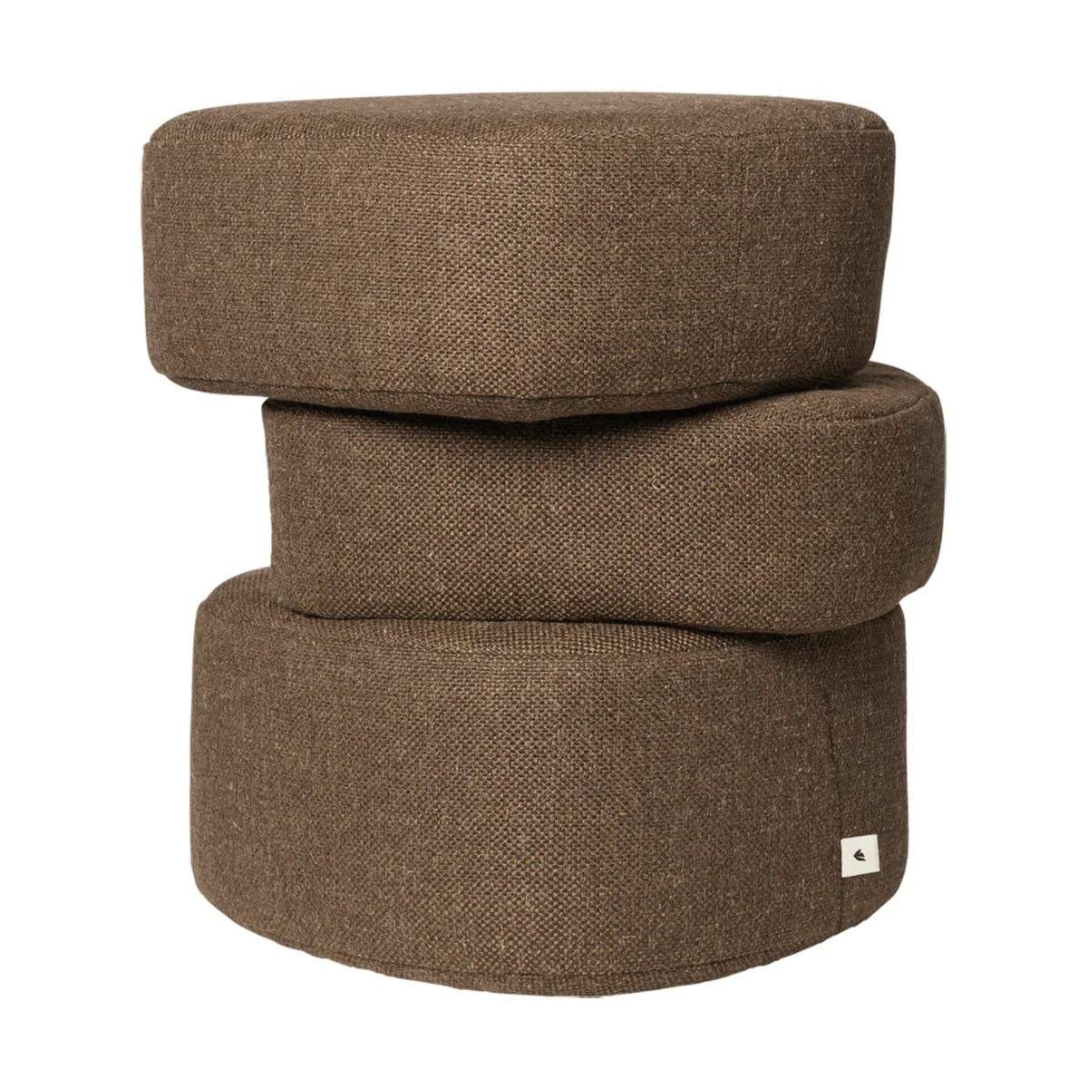 Plyo staple pouf per seduta, Marrone scuro Ferm Living