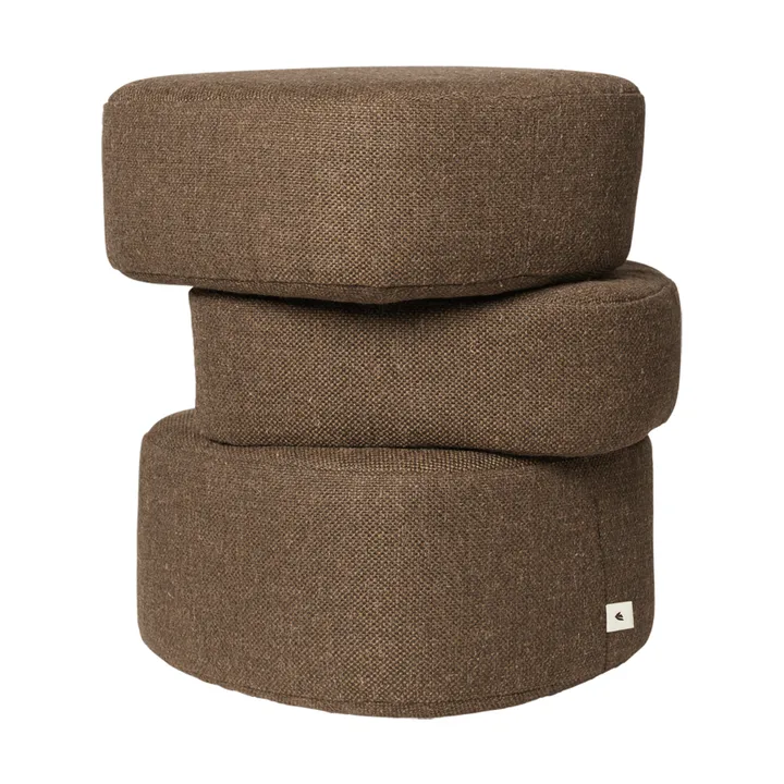 Plyo staple pouf per seduta - Marrone scuro - Ferm Living