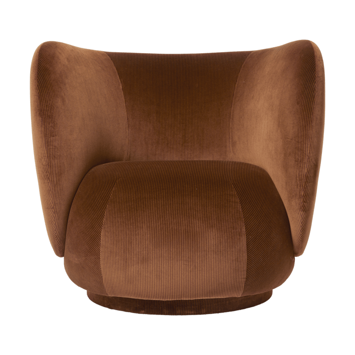 Poltrona da salotto Rico - Devoré velvet-Rust - Ferm Living