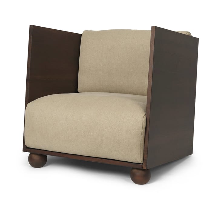 Poltrona da salotto Rum rich linen, Dark stained-natureal Ferm Living