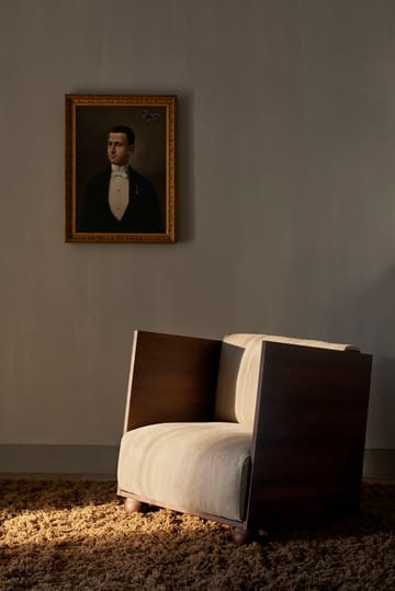 Poltrona da salotto Rum rich linen - Dark stained-natureal - Ferm Living