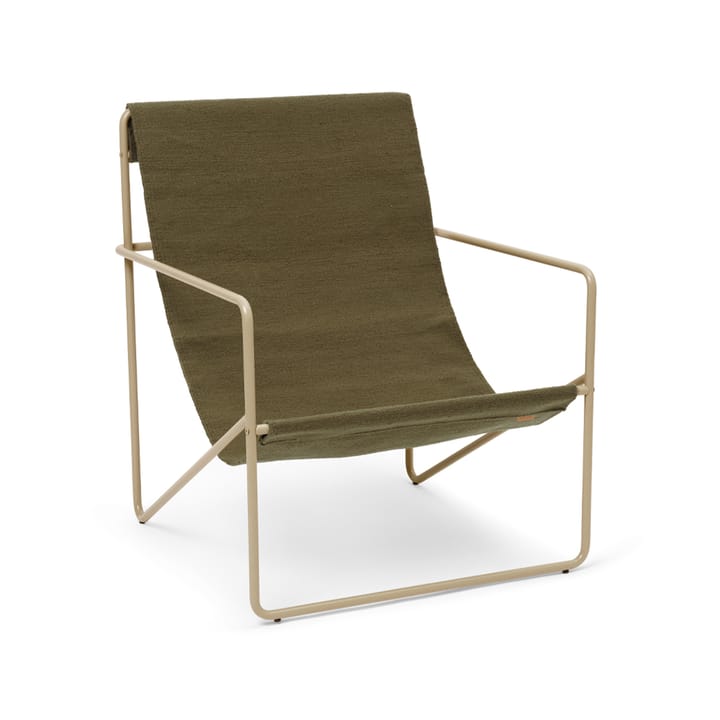 Poltrona lounge Desert - Olive, telaio cashmere - Ferm LIVING