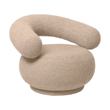 Poltrona lounge Orbo - Raw bouclé - Natural - Ferm Living
