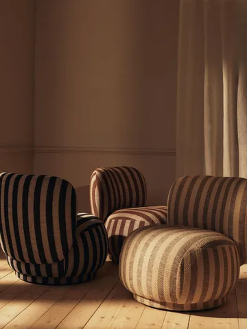 Poltrona lounge Rico piccolo - Louisiana, Sand-chocolate - Ferm Living