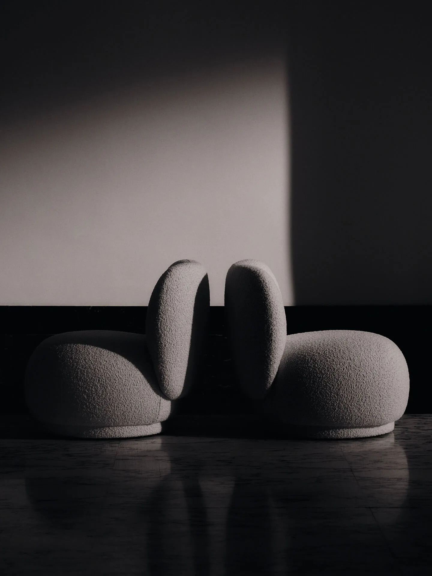 Poltrona lounge Rico piccolo, Nordic Bouclé-Off-white Ferm Living