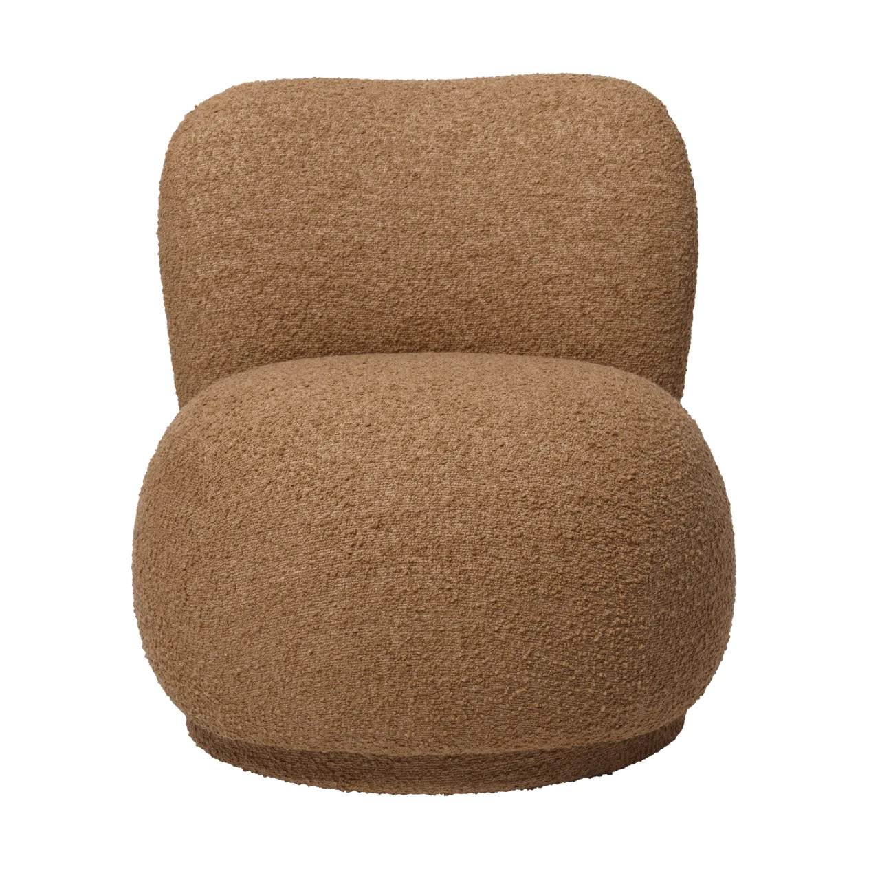 Poltrona lounge Rico raw bouclé piccolo, Tan Ferm Living