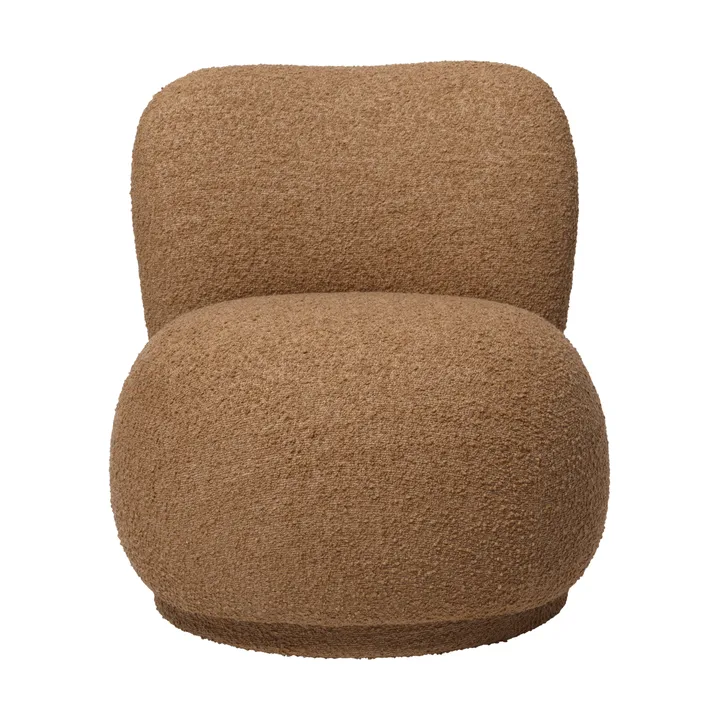 Poltrona lounge Rico raw bouclé piccolo - Tan - Ferm Living