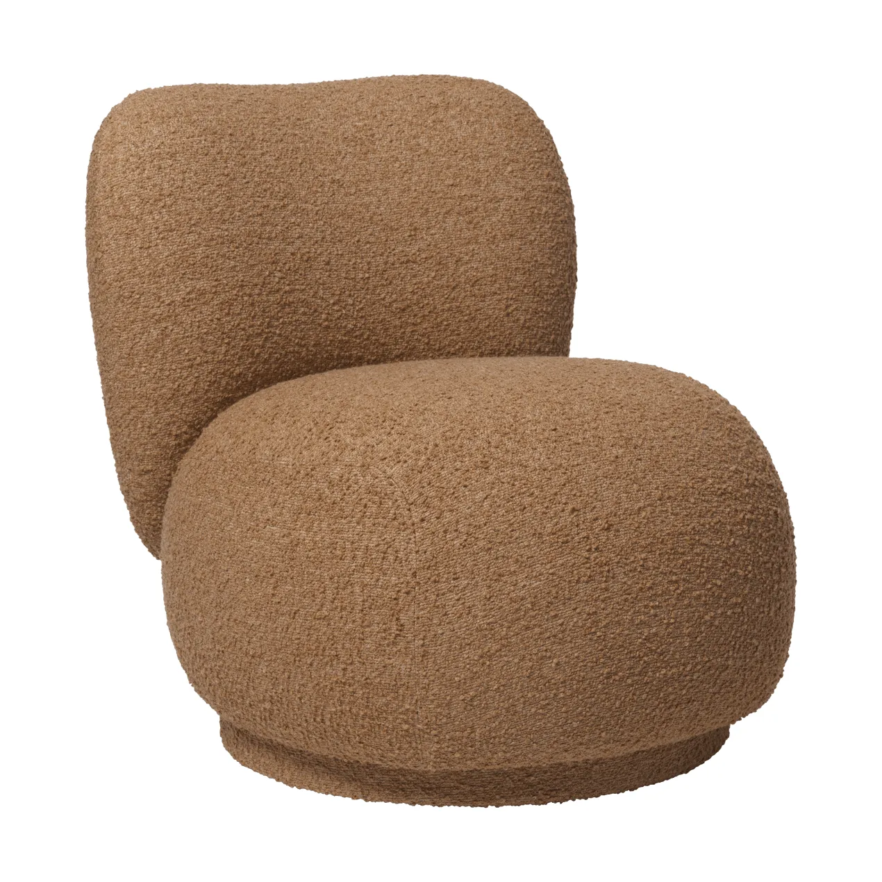 Poltrona lounge Rico raw bouclé piccolo, Tan Ferm Living