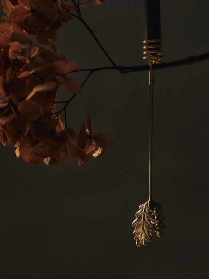 Portacandela albero di Natale Oak leaf 4 pezzi, Ottone Ferm Living