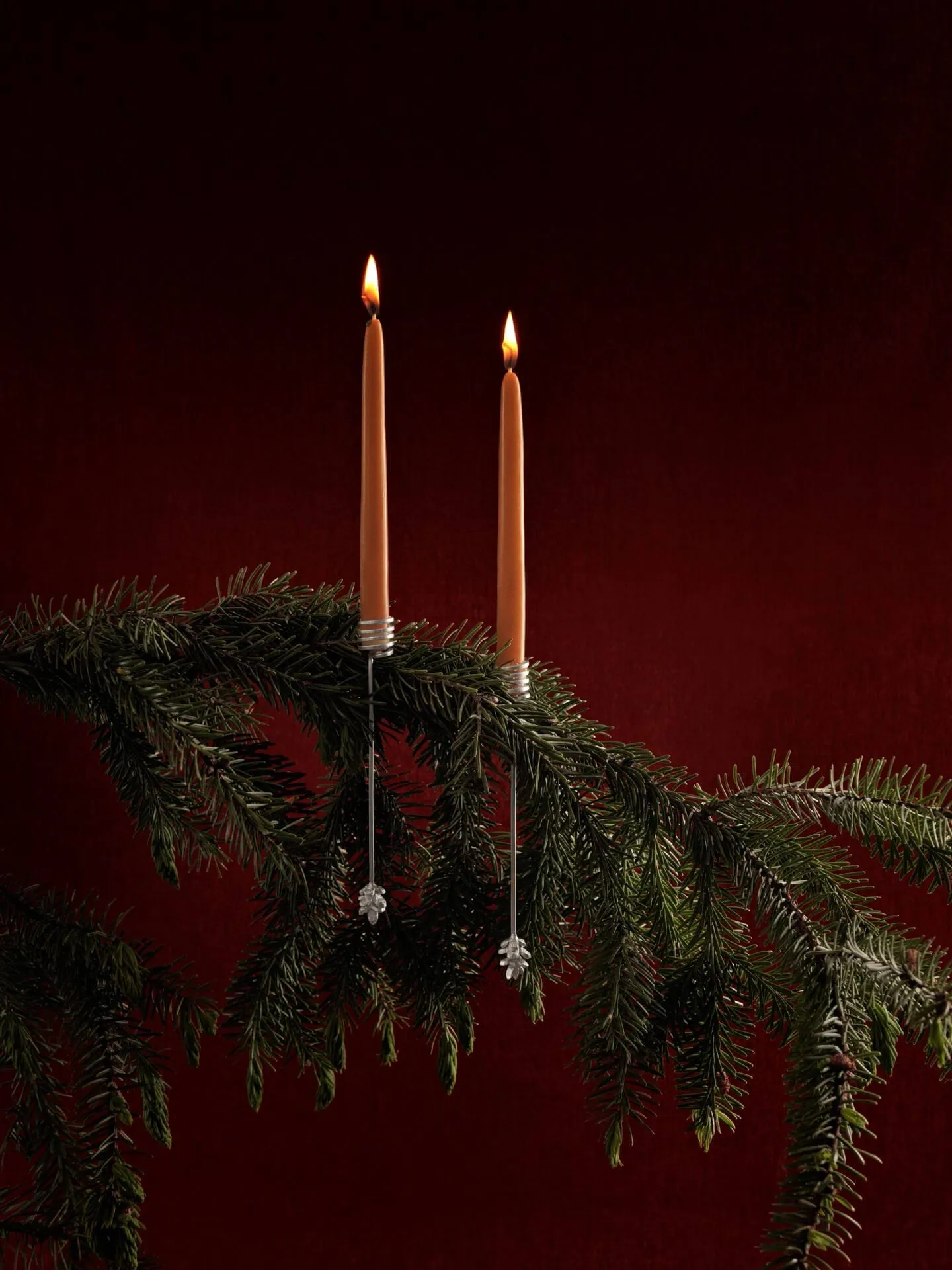 Portacandela Forest per albero di Natale, confezione da 4, Argento Ferm Living