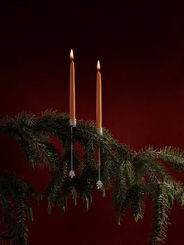 Portacandela Forest per albero di Natale, confezione da 4 - Argento - Ferm Living