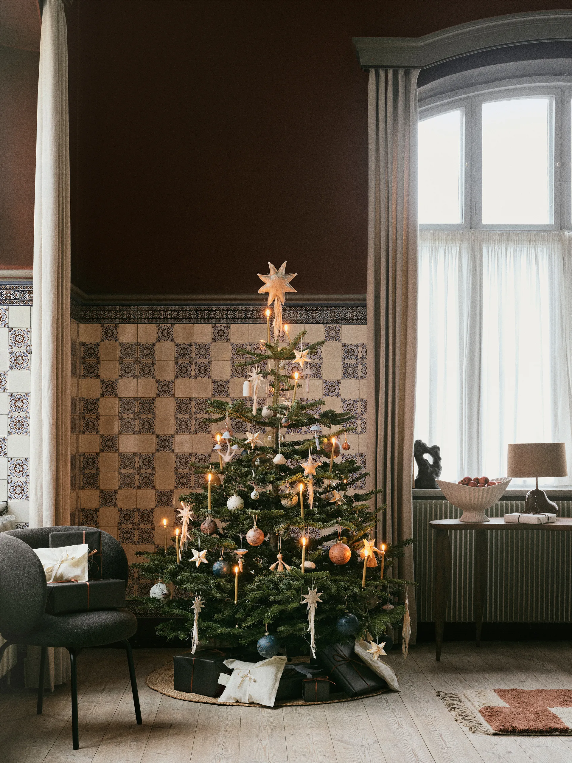 Portacandela Forest per albero di Natale, confezione da 4, Ottone Ferm Living