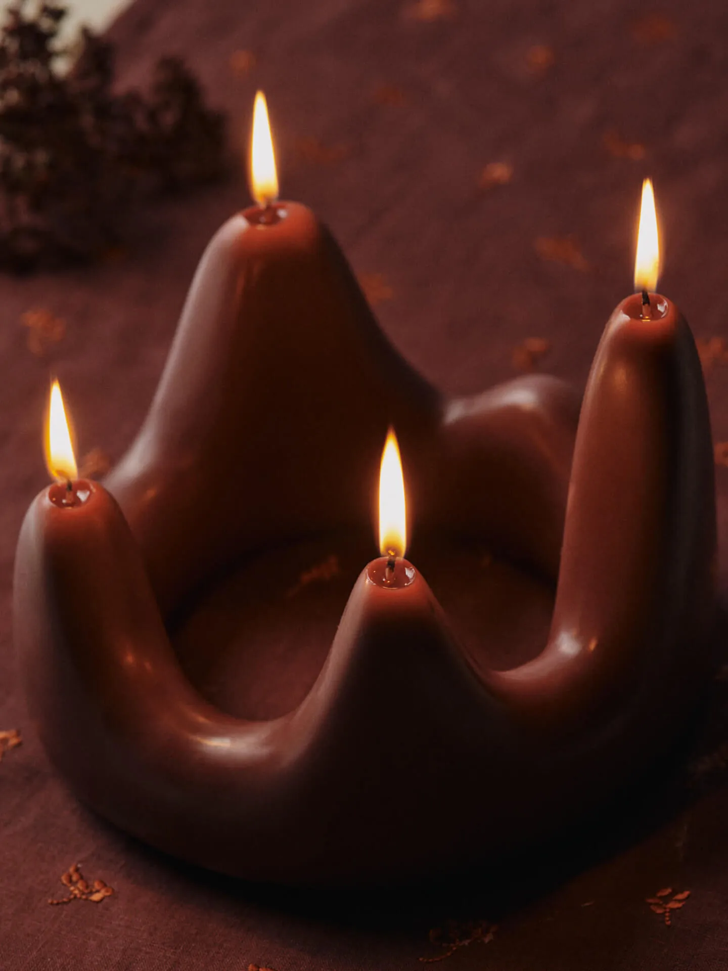 Portacandele Stala, Dark grape Ferm Living