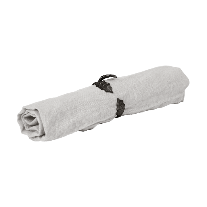 Portatovagliolo Holly leaf Ø5,3 cm confezione da 4 pezzi, Ottone nero Ferm Living
