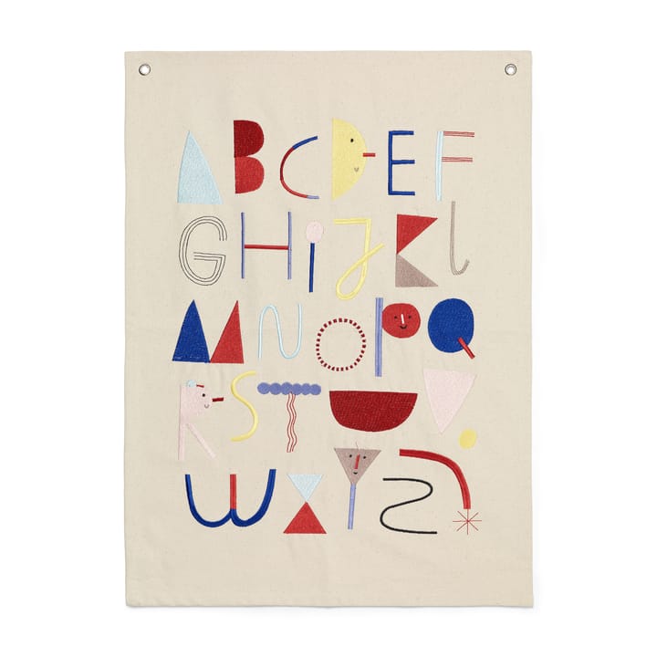 Poster in tessuto Alphabet - Bianco sporco - ferm LIVING