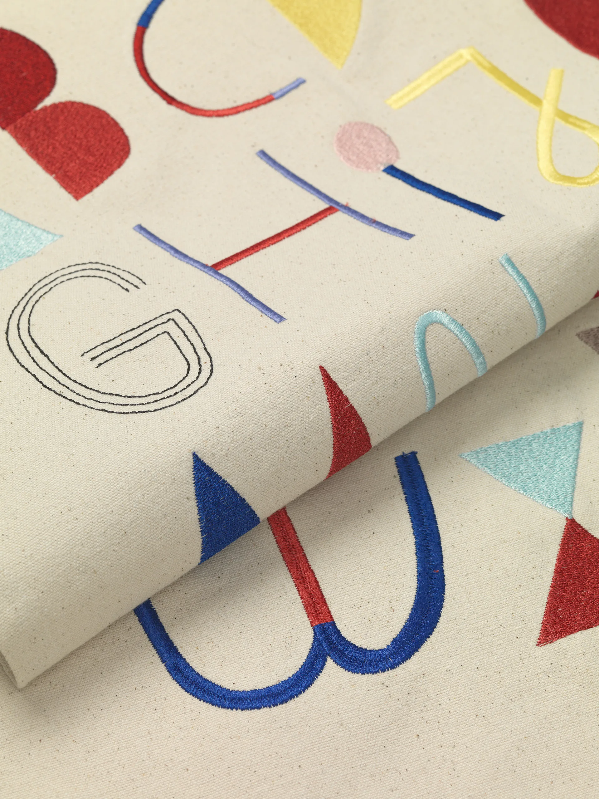 Poster in tessuto Alphabet, Bianco sporco Ferm Living