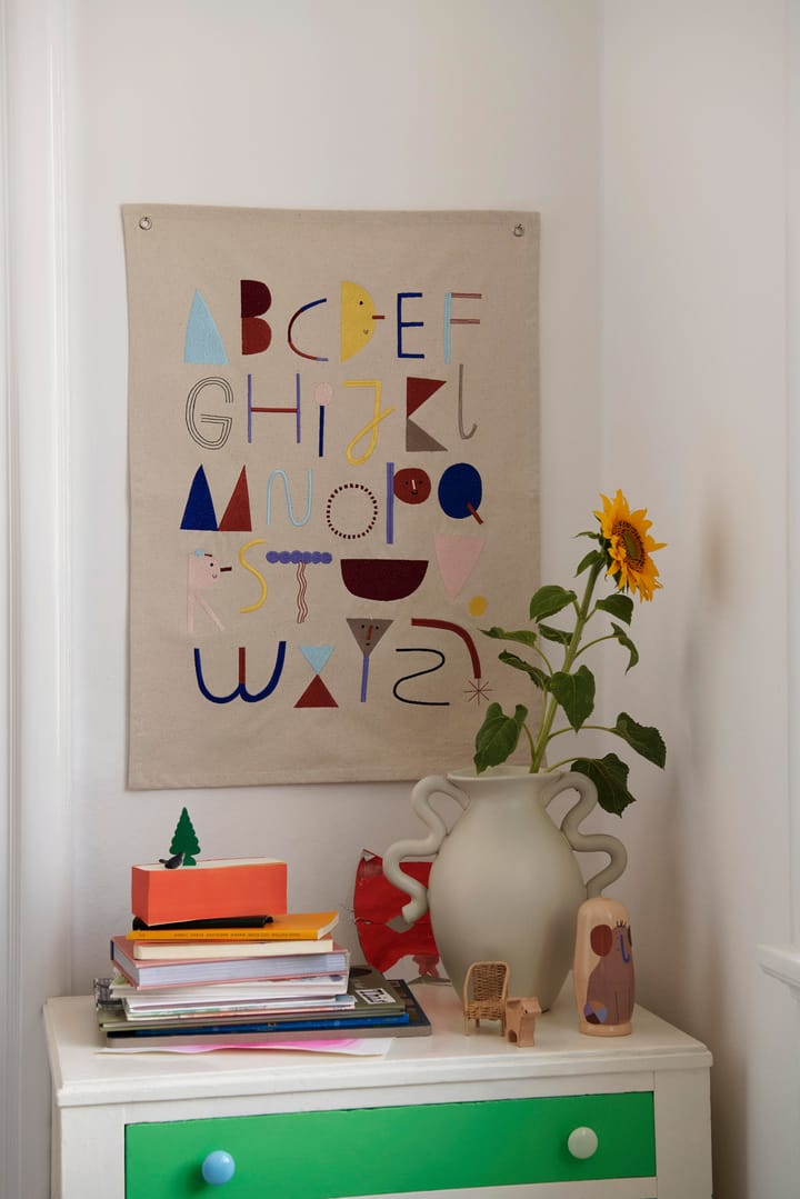 Poster in tessuto Alphabet, Bianco sporco Ferm Living