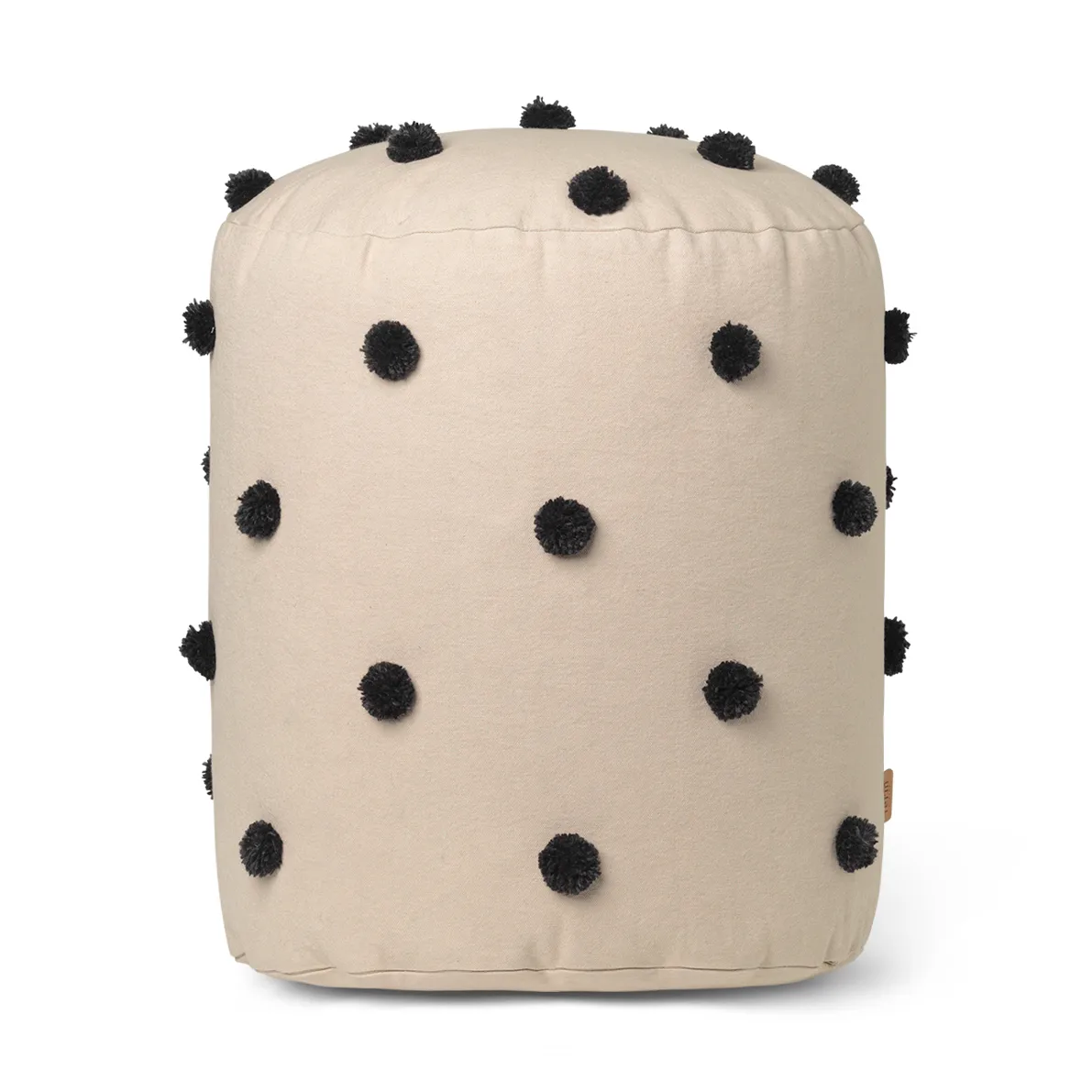Pouf Dot Ø 39 cm, sand-black Ferm Living