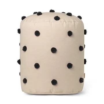 Pouf Dot Ø 39 cm - sand-black - Ferm Living