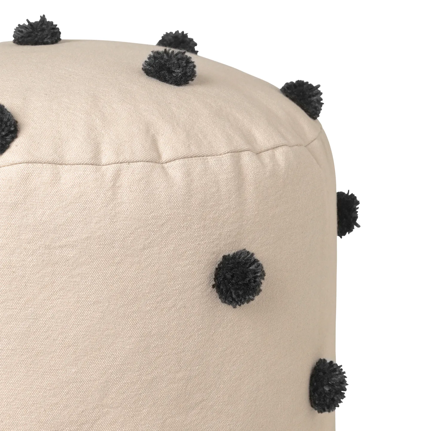 Pouf Dot Ø 39 cm, sand-black Ferm Living