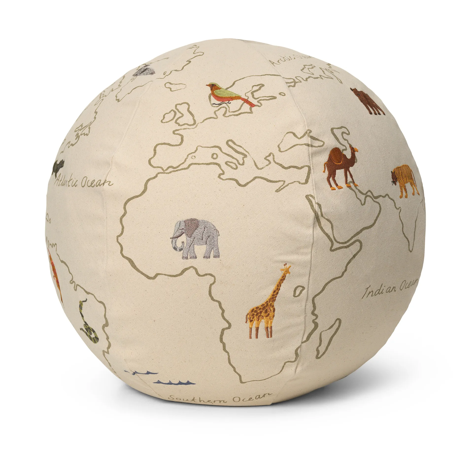 Pouf The World, Bianco sporco Ferm Living