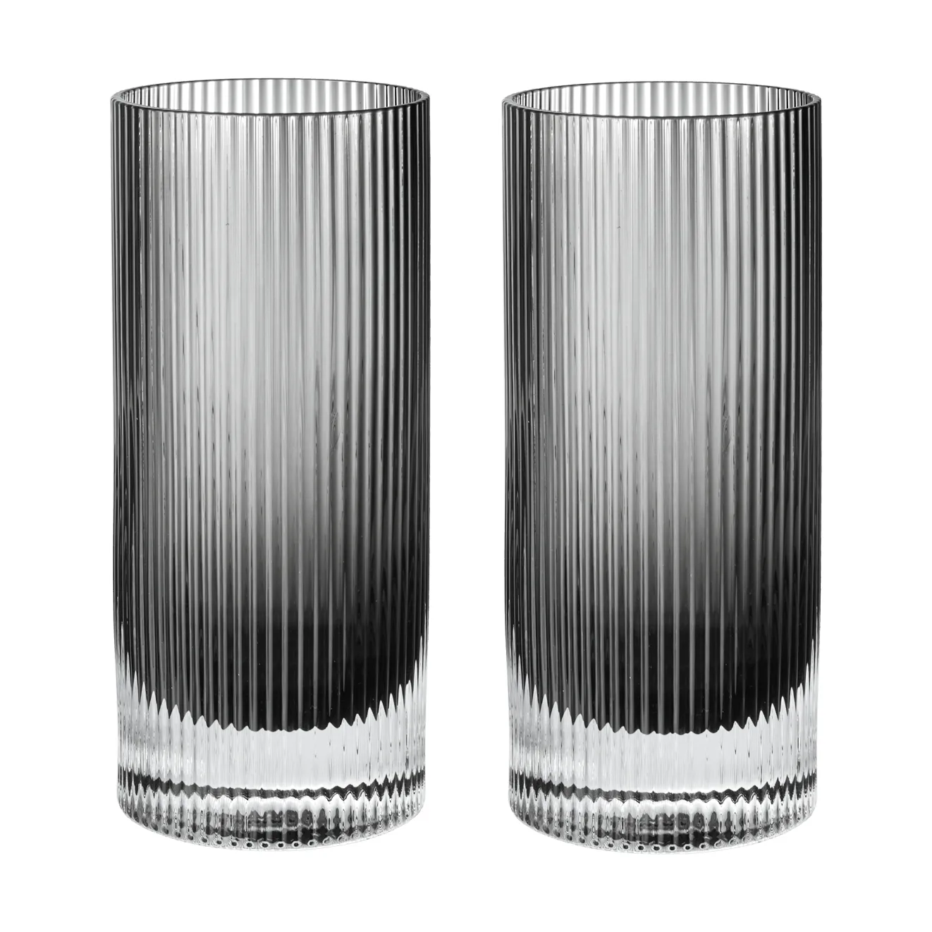 Ripple Highball bicchieri 48 cl confezione da 2, Grigio smoked Ferm Living