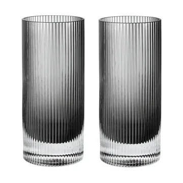Ripple Highball bicchieri 48 cl confezione da 2 - Grigio smoked - Ferm Living
