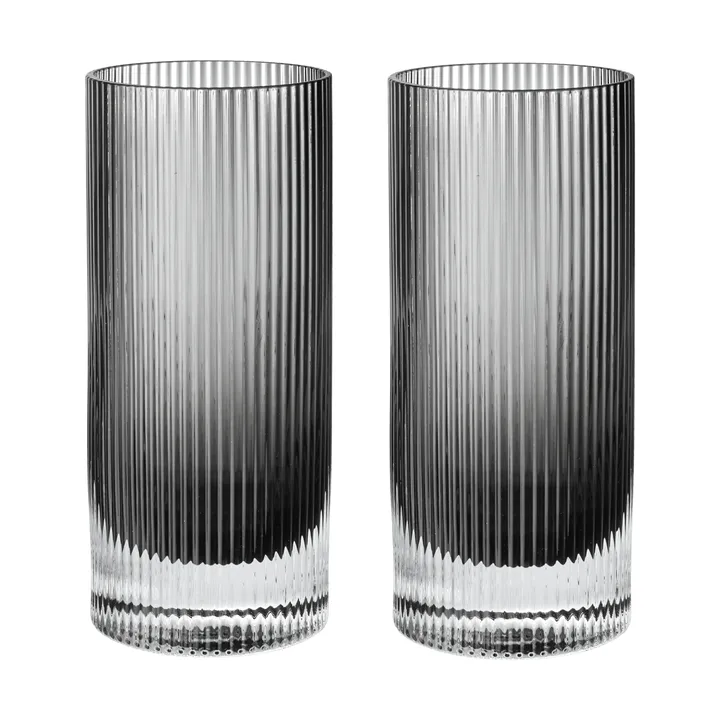 Ripple Highball bicchieri 48 cl confezione da 2 - Grigio smoked - Ferm Living