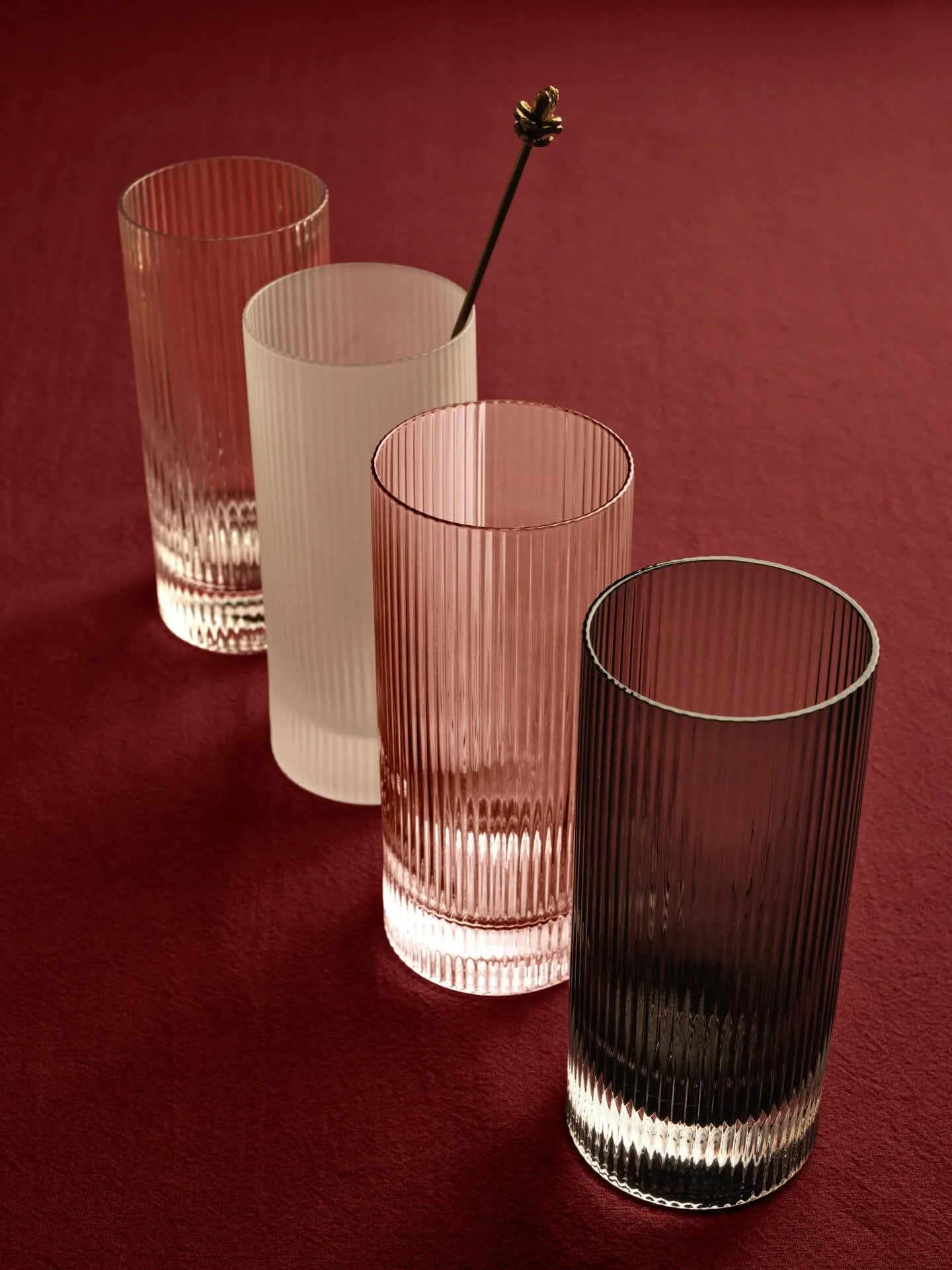 Ripple Highball bicchieri 48 cl confezione da 2, Trasparente Ferm Living