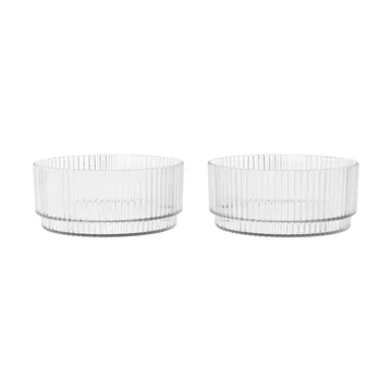 Ripple kids ciotola - Trasparente, 2 pezzi - Ferm Living