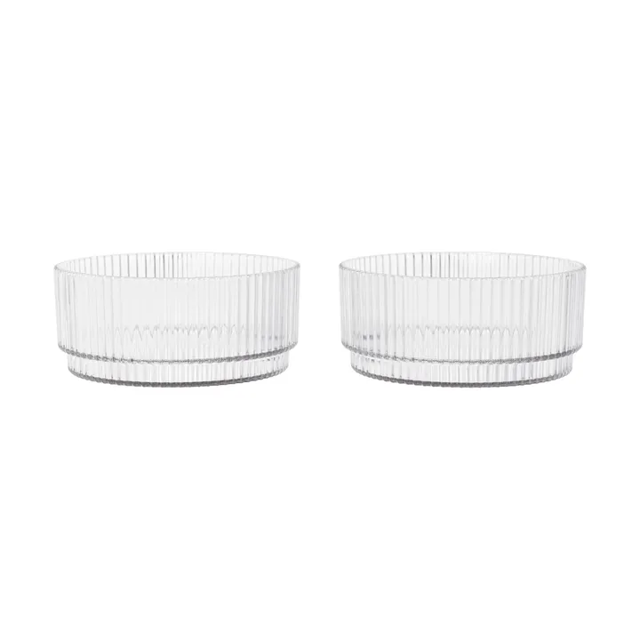 Ripple kids ciotola - Trasparente, 2 pezzi - Ferm Living