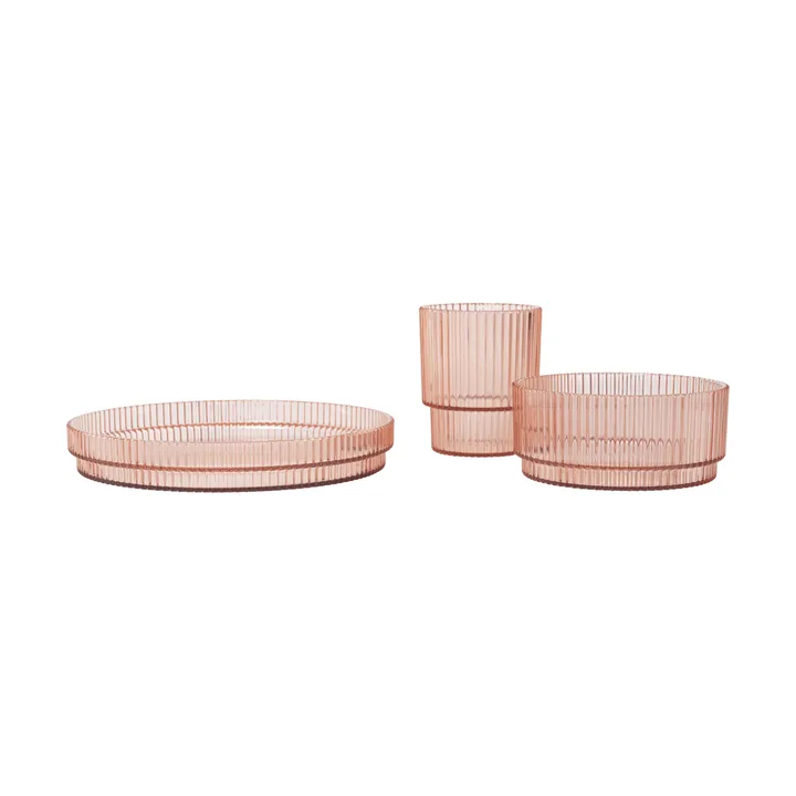 Ripple kids set per bambini - Blush, 3 pezzi - Ferm Living