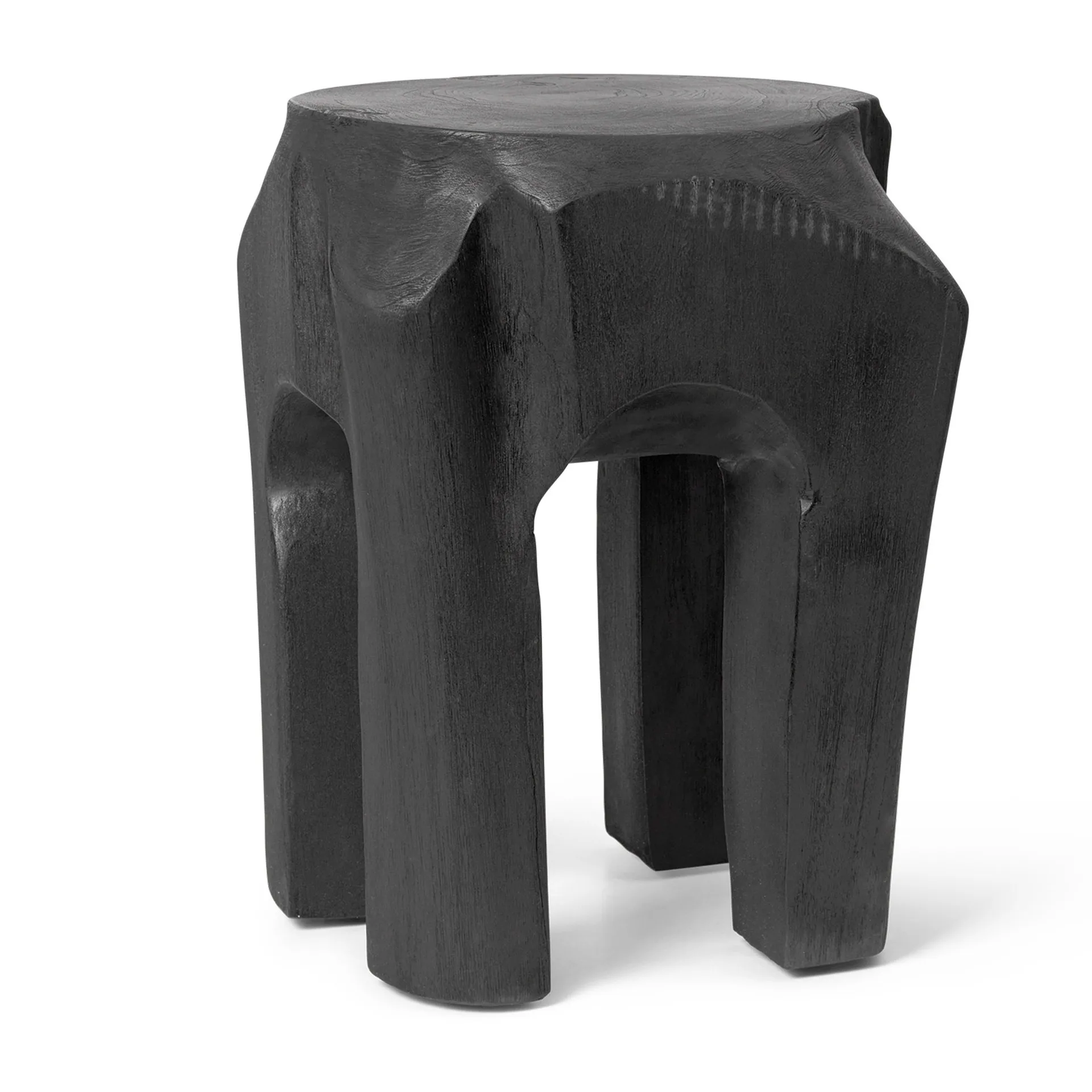 Root sgabello rotondo Ø30x40 cm, Black stained Ferm Living