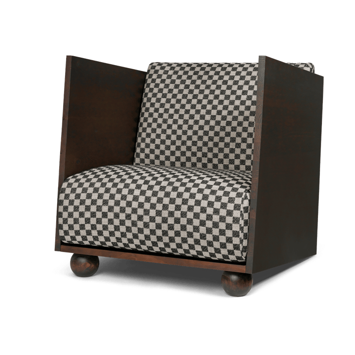 Rum Lounge Chair Check - Scuro Macchiato-Sabbia-Nero - Ferm LIVING