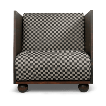 Rum Lounge Chair Check - Scuro Macchiato-Sabbia-Nero - ferm LIVING
